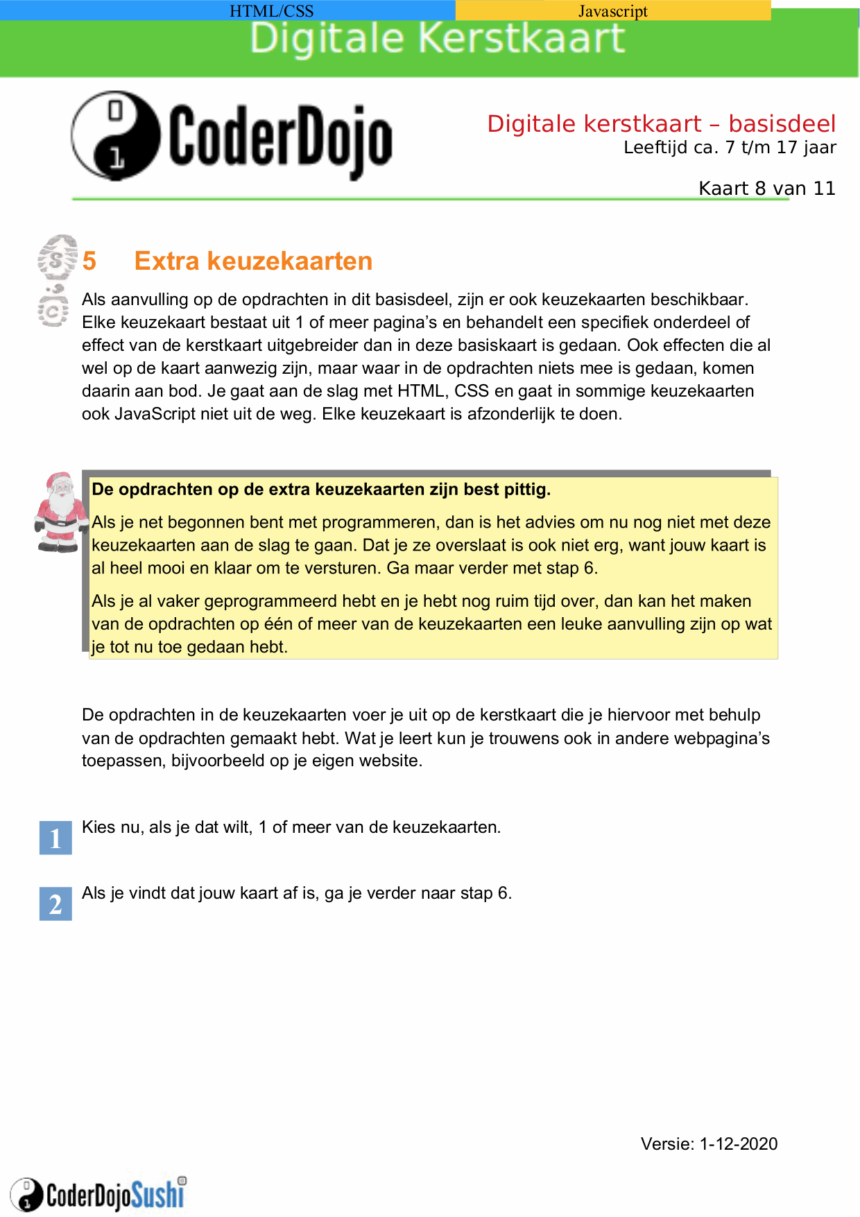 Sushi card - basis 8