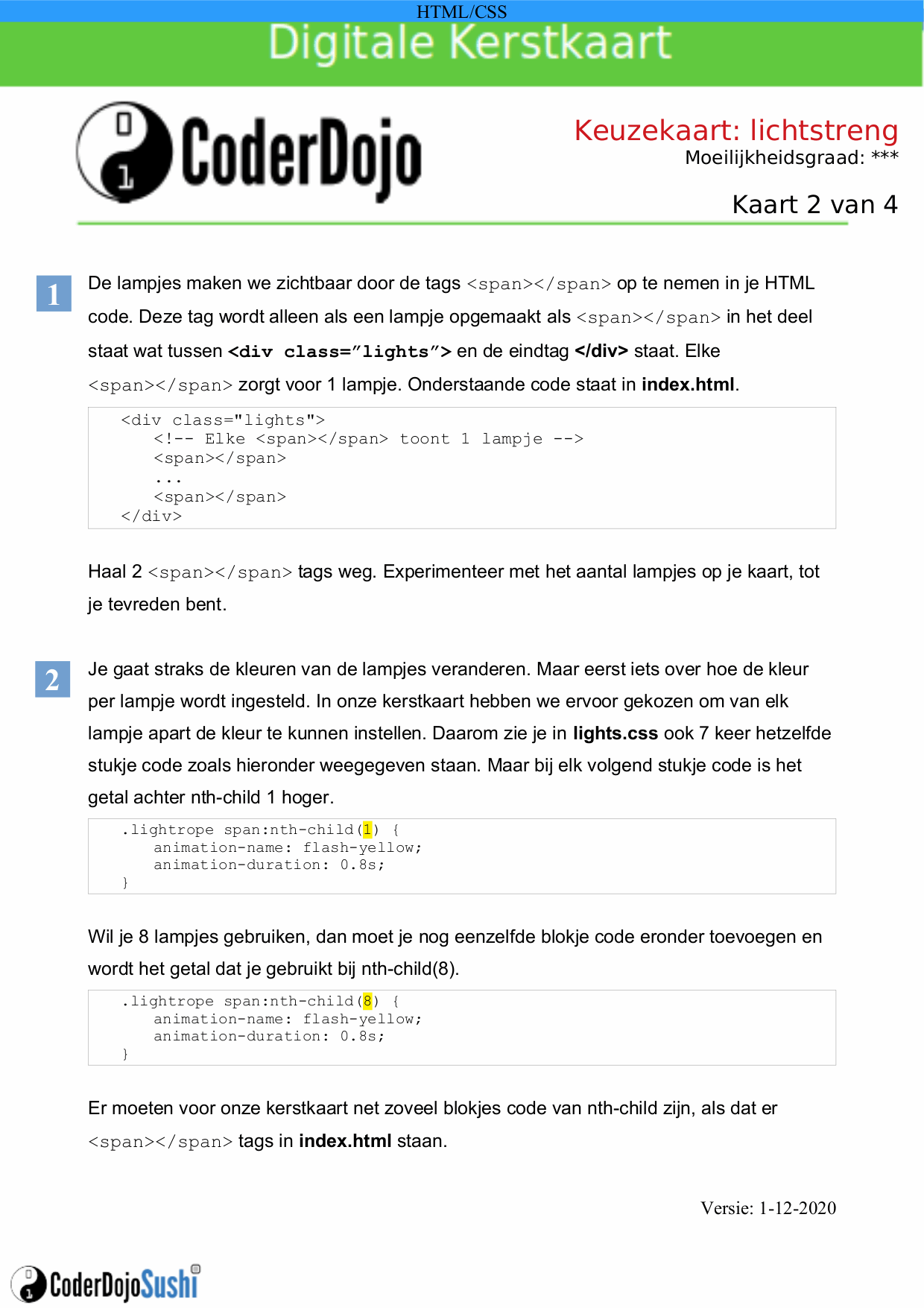Sushi card - lichtstreng 2
