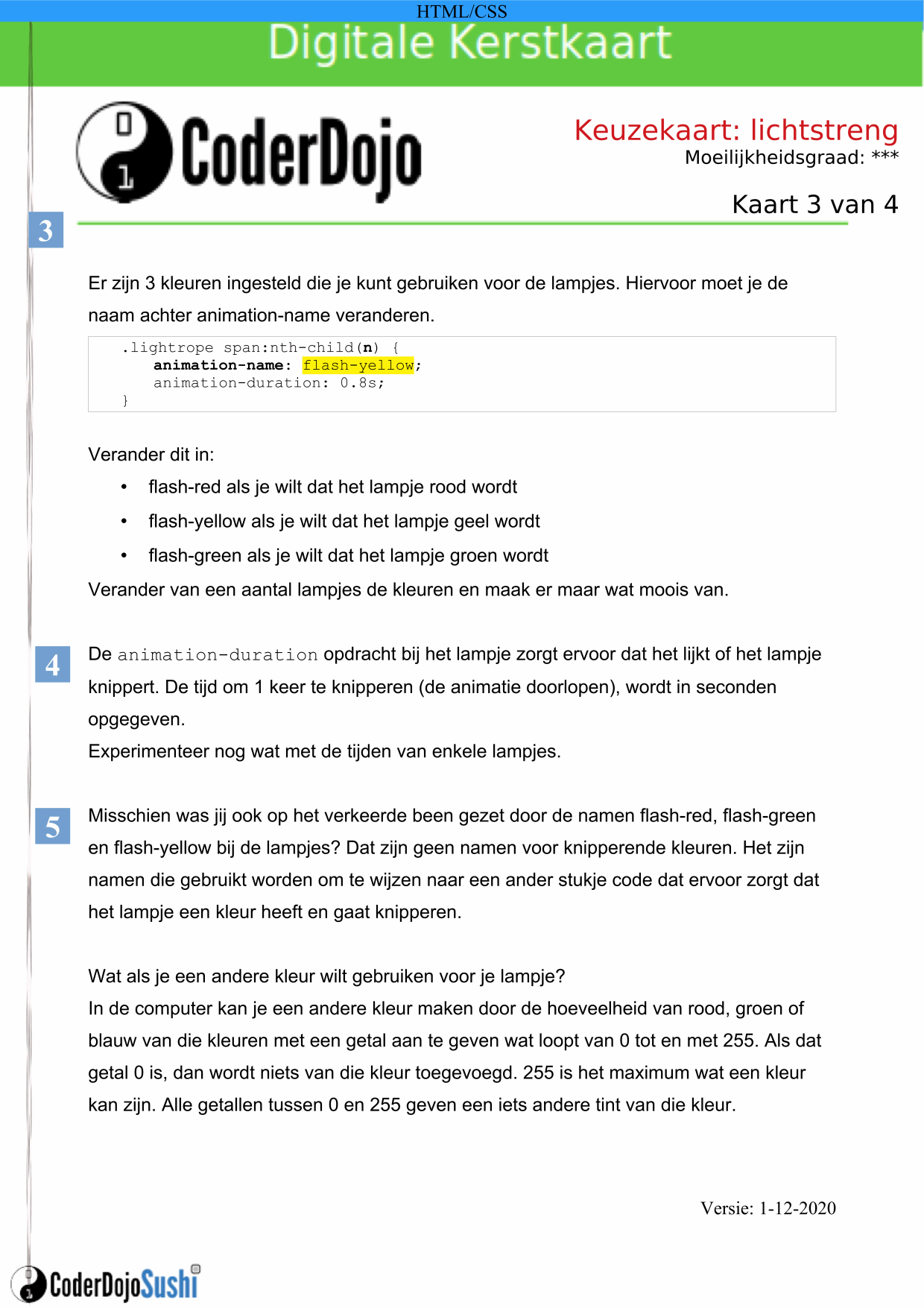Sushi card - lichtstreng 3