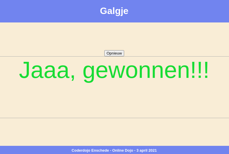 Galgje - altijd winnen