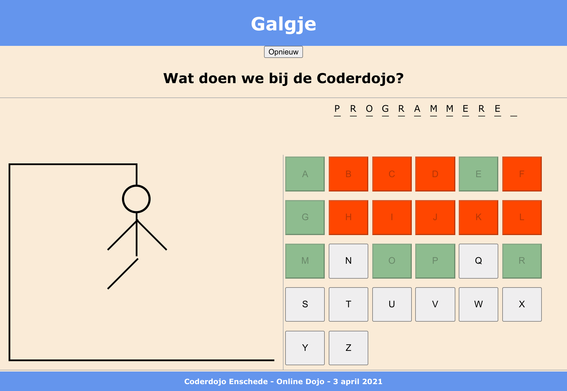 Galgje voorbeeld